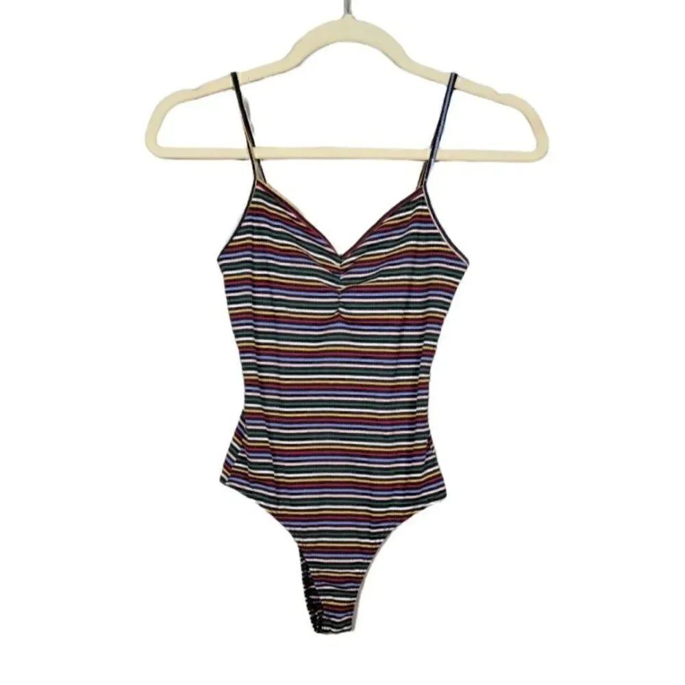 Mezzanine Striped Tank Top Bodysuit